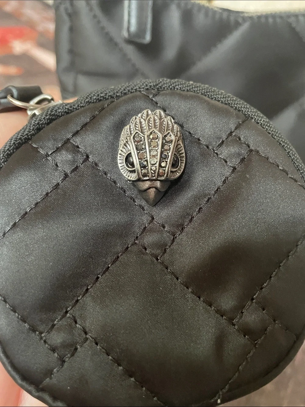 Kurt Geiger London Multi in One Quilted Black Crossbody Bag Coin Pouch Festival